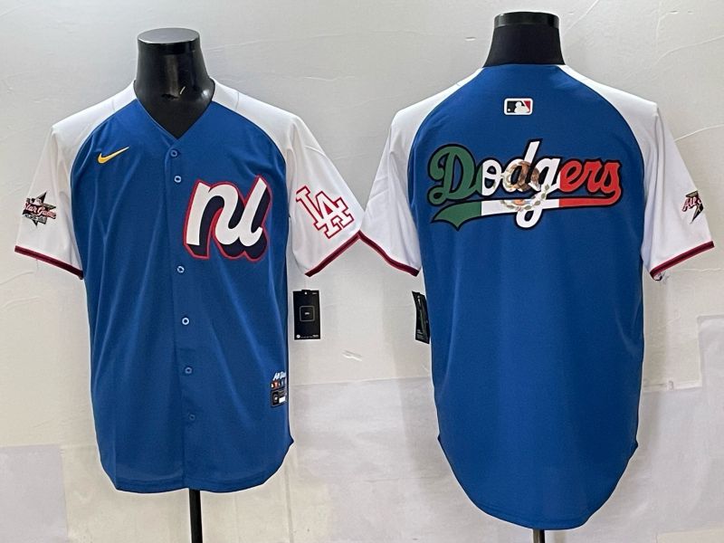 Men Los Angeles Dodgers Blank Blue All star 2025 Nike MLB Jersey style 06